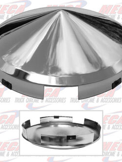 HUBCAP POINT 4NOTCH LONG LIP CHROME