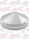 CR. 8-1/4" I.D. CONE REAR HUB CAP, OEM STYLE EDGE