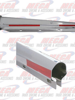 MUDFLAP HOLDER CHROME POINTED W/ REFLECTOR