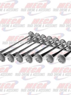 TRAIN AIR HORNS 8 BELL LEFT SIDE HORIZONTAL CHROM