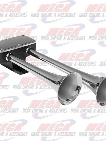 AIR HORN SMALL DUAL CHROME 15-1/4" LONG HADLEY