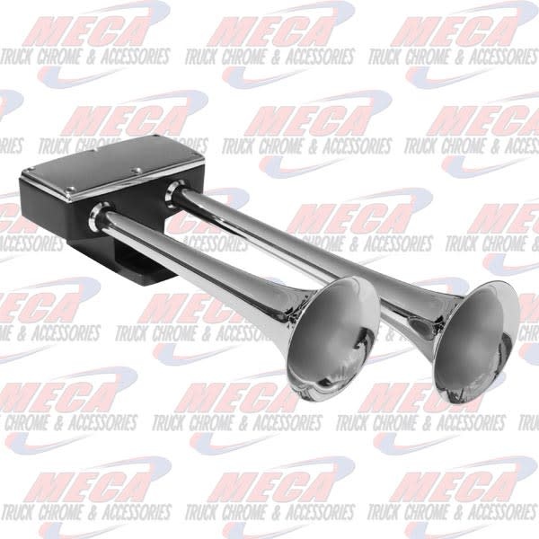 AIR HORN SMALL DUAL CHROME 15-1/4" LONG HADLEY