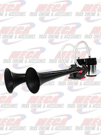 MEGA BLAST BLACK ELECTRIC HORN W/ 12V COMPRESSORS