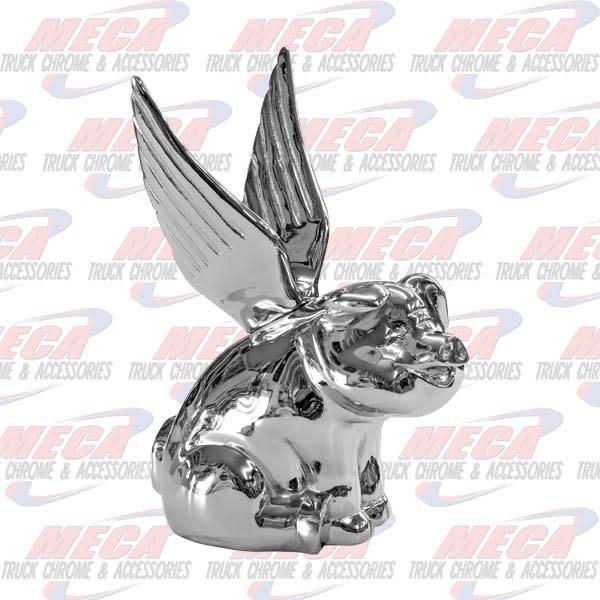 CR. WINGED PIG HOOD ORNAMENT 5-5/8" X 3-3/8" X 8"