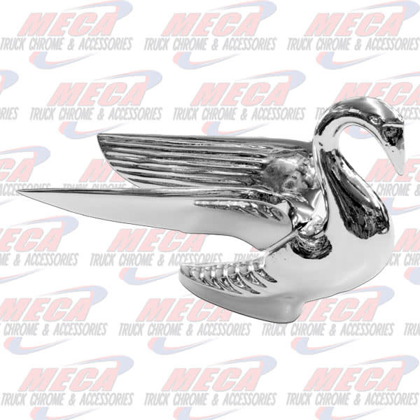 HOOD ORNAMENT SWAN WING BACK 8.5"L x 3"W x 5.5"H