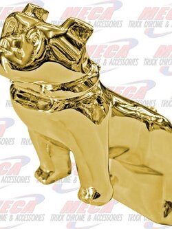 HOOD ORNAMENT BULLDOG GOLD PLATED
