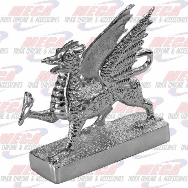 CR.FLYING DRAGON HOOD ORNAMENT 5-1/4" X 1-9/16" X 4-3/4"