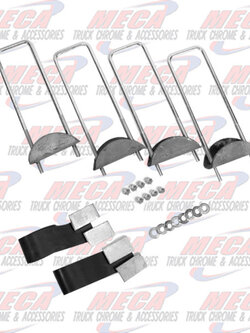 HEADER RACK U BOLT 21" MOUNTING BRACKET KIT - FITS MOSTLY VOLVO TRUCKS