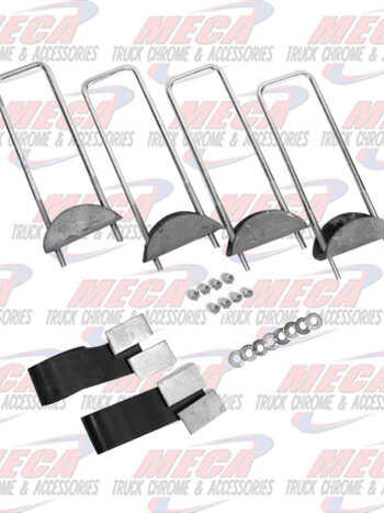 HEADER RACK U BOLT 21" MOUNTING BRACKET KIT - FITS MOSTLY VOLVO TRUCKS
