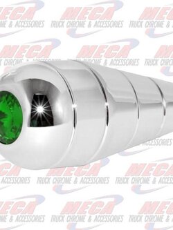 CR. ALUM. TURN SIGNAL HANDLE W/GREEN CRYSTAL