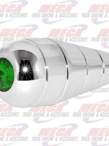 CR. ALUM. TURN SIGNAL HANDLE W/GREEN CRYSTAL