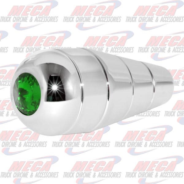 CR. ALUM. TURN SIGNAL HANDLE W/GREEN CRYSTAL