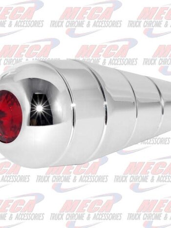 CR. ALUM. TURN SIGNAL HANDLE W/RED CRYSTAL