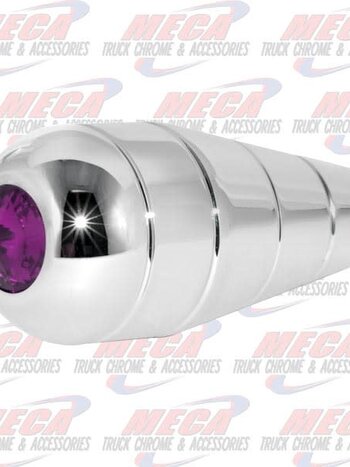 CR. ALUM. TURN SIGNAL HANDLE W/PURPLE CRYSTAL
