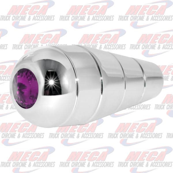 CR. ALUM. TURN SIGNAL HANDLE W/PURPLE CRYSTAL
