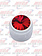 DELPHI RADIO KNOB CHROME RED