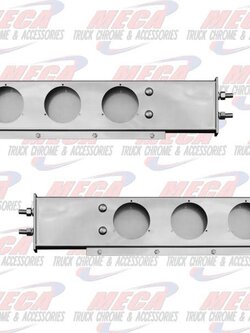 LIGHT BAR S/S SPRING LOADED W/O RND LTS  2-1/2