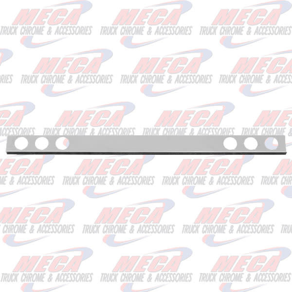 LIGHT BAR 1PC CHROME ROUND 4" HOLES  W/O LIGHTS, 1 PIECE