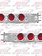 LT BAR S/S SPRING 4" RND W/ RED LED'S & BEZELS