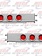LT BAR S/S SPRING 4" RND W/ RED LED'S 3.75" BOLTS