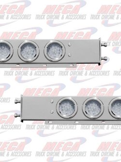 LT BAR S/S SPRING 4" W/ CLR RED LED'S 3.75" BOLTS