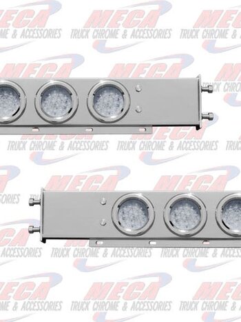 LT BAR S/S SPRING 4" W/ CLR RED LED'S 3.75" BOLTS