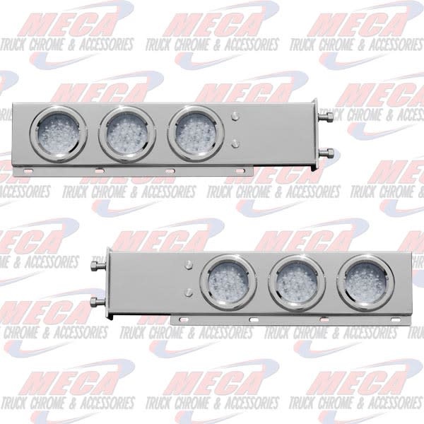 LT BAR S/S SPRING 4" W/ CLR RED LED'S 3.75" BOLTS