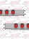 LT BAR S/S SPRING 4" RND W/ RED SUPERLITE LED'S 3.75"