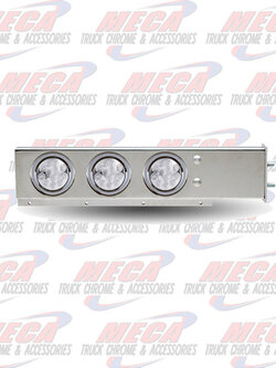 LT BAR S/S SPRING 4" RND W/ CLR RED LED- 2.5" BOLT