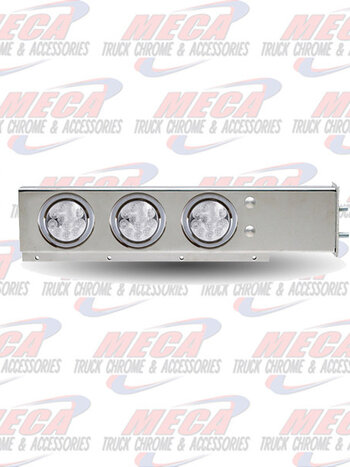 LT BAR S/S SPRING 4" RND W/ CLR RED LED- 2.5" BOLT