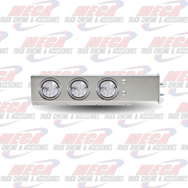 LT BAR S/S SPRING 4" RND W/ CLR RED LED- 2.5" BOLT