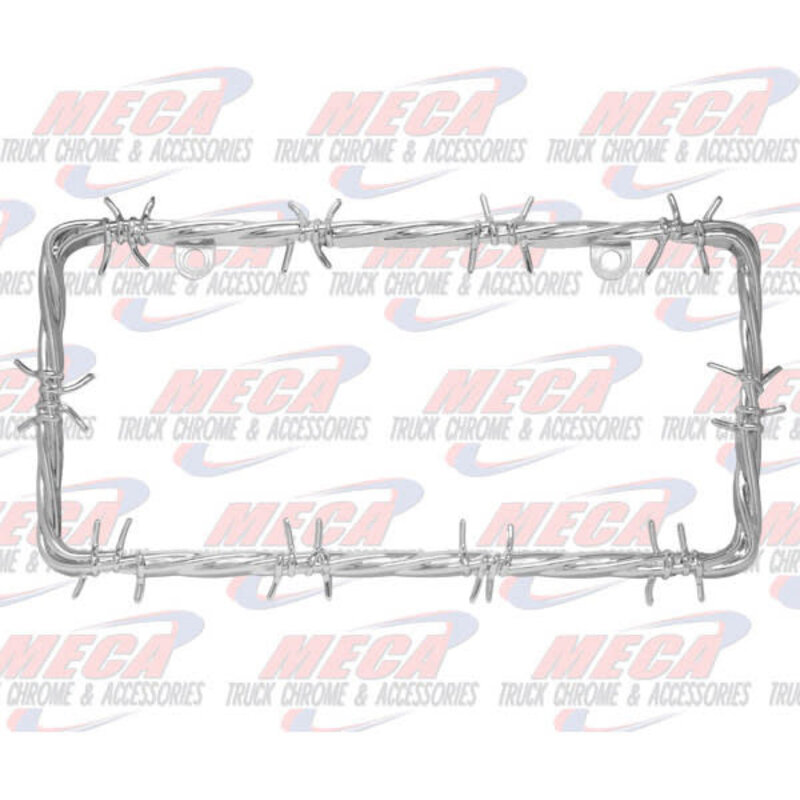 LICENSE PLATE FRAME BARBWIRE