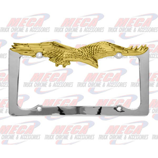 LICENSE PLATE FRAME FLYING EAGLE (GOLD COLOR