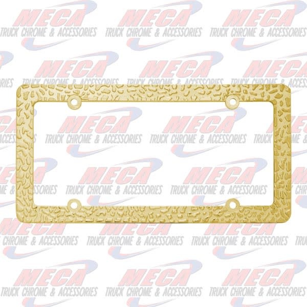 LICENSE PLATE FRAME  NUGGET GOLD