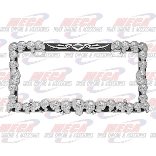 LICENSE PLATE FRAME SKULLS