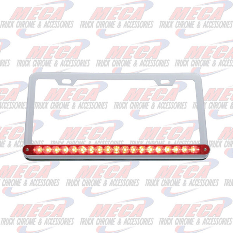 LICENCE PLATE FRAME W/ RED REFLECTOR LED'S