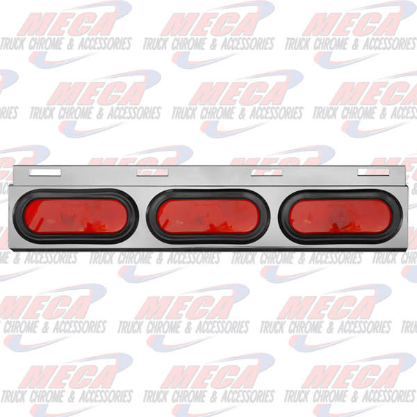 UNDER MUDFLAP BRACKET W/3 OVAL LIGHTS & END CAPS