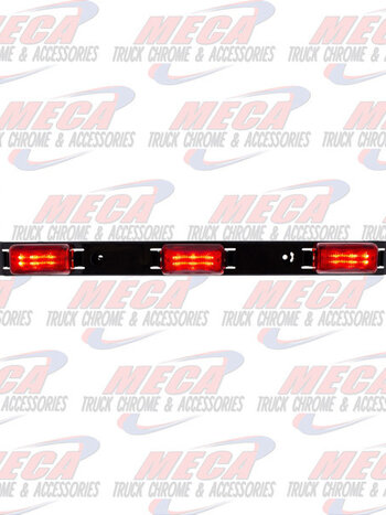 IDENTIFICATION LED 17" LIGHT BAR RED W/ 3- DUALLY