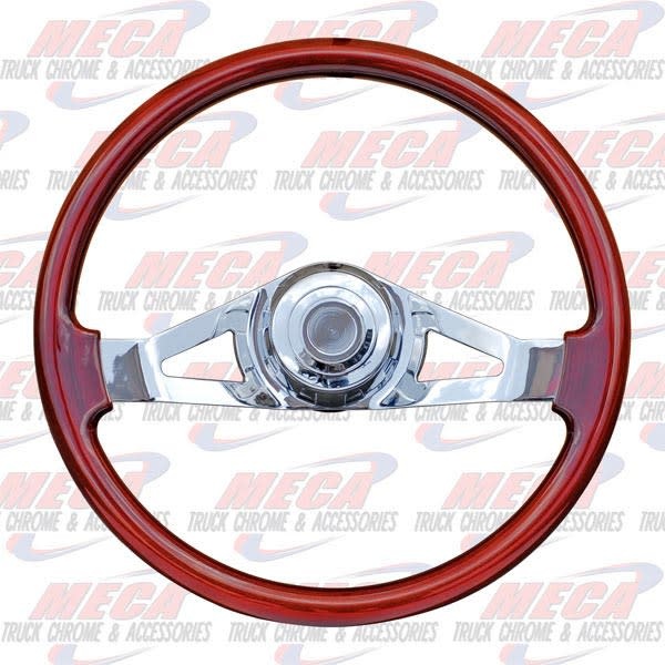 STEERING WHEEL 18" PB 98+ KW 01+ 2SPOKE CHROME WOO