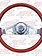 STEERING WHEEL FL WOOD 18" 2 SPOKE CHROME