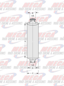 DYNAFLEX MUFFLER 5''/5''/10'' MADE IN USA
