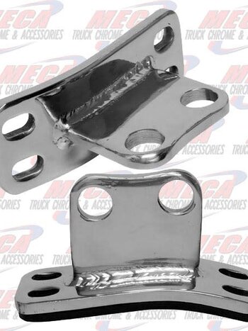 CAB EXHAUST BRACKET S/S PB O.E.M. W/ STRAIGHT HOLES & CURVED BASE