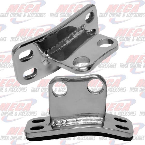 CAB EXHAUST BRACKET S/S PB O.E.M. W/ STRAIGHT HOLES & CURVED BASE