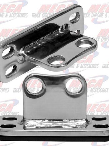 CAB EXHAUST BRACKET S/S PB O.E.M. W/ STRAIGHT HOLES & STRAIGHT BASE