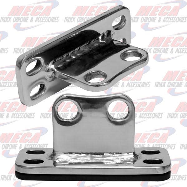 CAB EXHAUST BRACKET S/S PB O.E.M. W/ STRAIGHT HOLES & STRAIGHT BASE