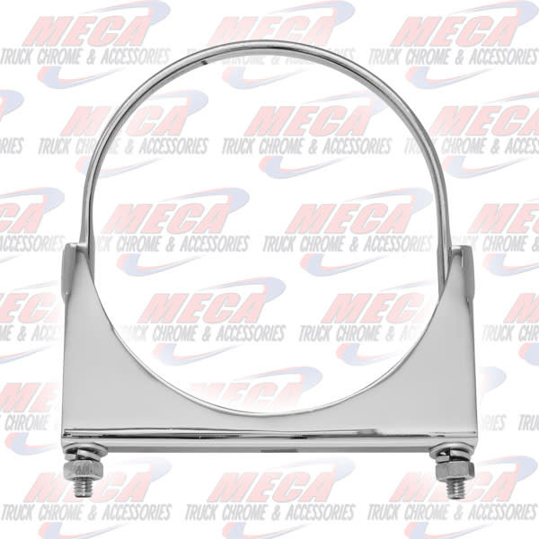 EXHAUST U BOLT STACK CLAMP CHROME 6" UNIVERSAL