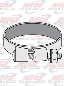 STACK CLAMP FULL CIRCLE 5-1/8' CHROME