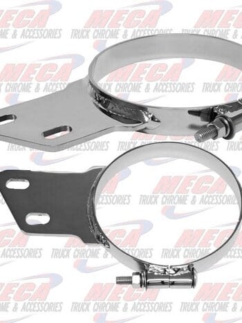 DYNAFLEX EXHAUST STACK CLAMP PB 6'' ANGLED CHROME THIN STYLE