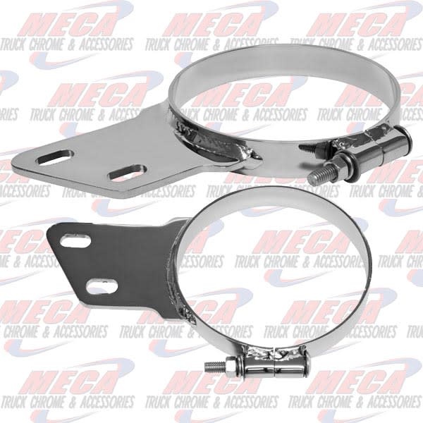 DYNAFLEX EXHAUST STACK CLAMP PB 6'' ANGLED CHROME THIN STYLE