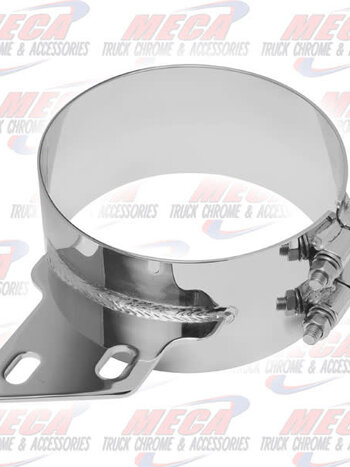 DYNAFLEX STACK CLAMP PB WIDE 7'' W/ ANGLED BKT CHROME SS